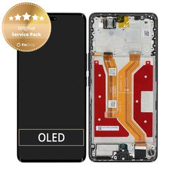 Honor Magic7 Lite - LCD Kijelző + Érintőüveg + Keret (Titanium Black) - 0235AMMM Genuine Service Pack