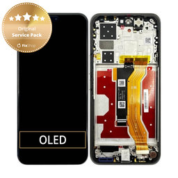 Honor 400 Pro - LCD Kijelző + Érintőüveg + Keret (Lunar Grey) - 0235APLD Genuine Service Pack