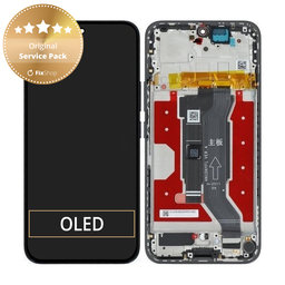 Honor 400 - LCD Kijelző + Érintőüveg + Keret (Midnight Black) - 0235APNR Genuine Service Pack