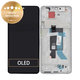 Xiaomi Poco X7 24095PCADG - LCD Kijelző + Érintőüveg + Keret (Silver) - 5600030O16P00 Genuine Service Pack