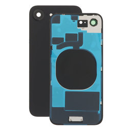 Apple iPhone 16e - Hátsó üveg + Kamera lencse (Black)