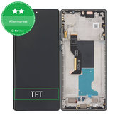 Motorola Edge 50 Fusion - LCD Kijelző + Érintőüveg + Keret (Forest Blue) TFT