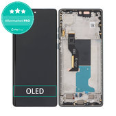 Motorola Edge 50 Fusion - LCD Kijelző + Érintőüveg + Keret (Forest Blue) OLED