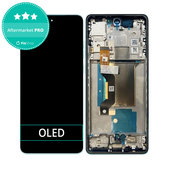 Motorola Edge 60 Fusion - LCD Kijelző + Érintőüveg + Keret (Amazonite) OLED