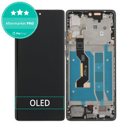 Motorola Moto G85 5G XT2427-3 - LCD Kijelző + Érintőüveg + Keret (Urban Grey) OLED