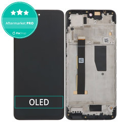 Motorola Moto G84 XT2347 - LCD Kijelző + Érintőüveg + Keret (Black) OLED