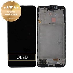 Samsung Galaxy A17 A176B - LCD Kijelző + Érintőüveg + Keret (Black) - GH82-38045A Genuine Service Pack