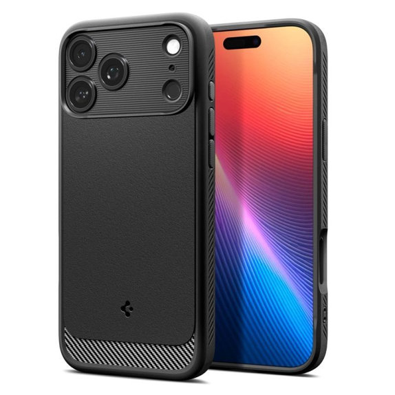 Spigen - Rugged Armor MagSafe tok iPhone 17 Pro Max, Matte Black