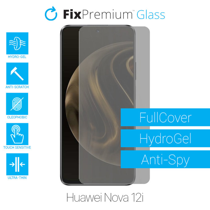 FixPremium HydroGel Anti-Spy - Védőfólia - Huawei Nova 12i