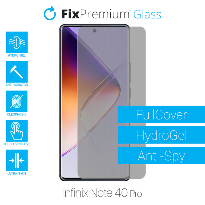 FixPremium HydroGel Anti-Spy - Védőfólia - Infinix Note 40 Pro