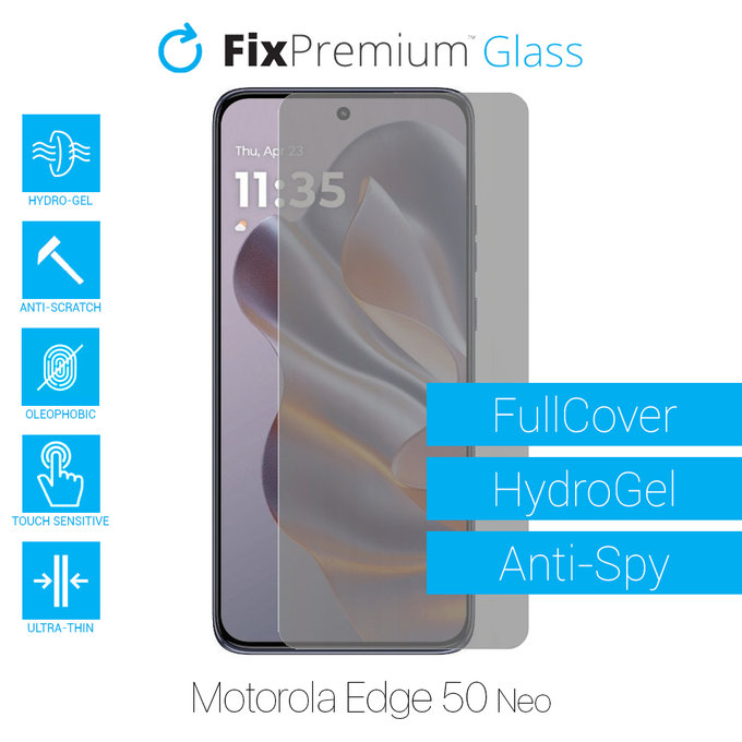 FixPremium HydroGel Anti-Spy - Védőfólia - Motorola Edge 50 Neo