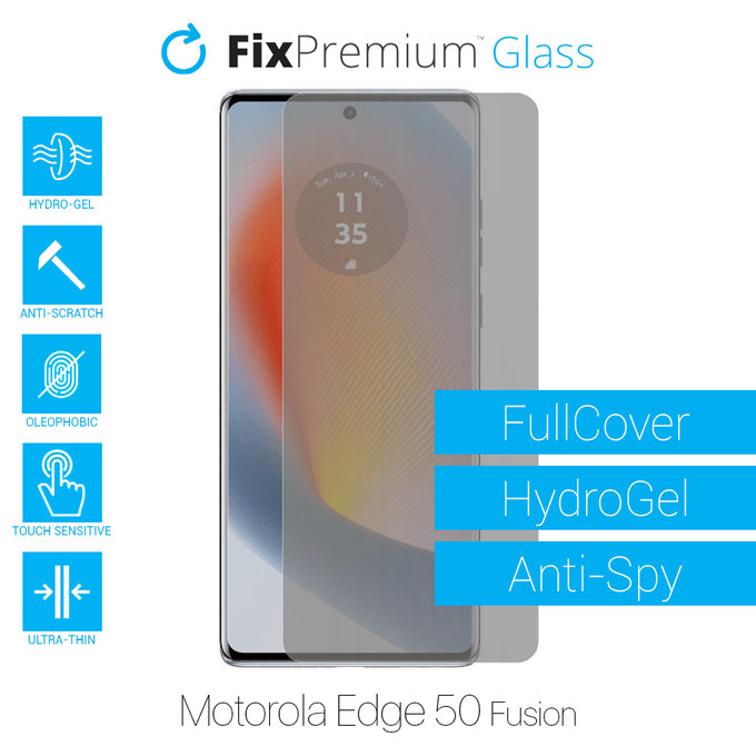 FixPremium HydroGel Anti-Spy - Védőfólia - Motorola Edge 50 Fusion