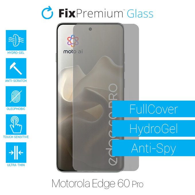 FixPremium HydroGel Anti-Spy - Védőfólia - Motorola Edge 60 Pro
