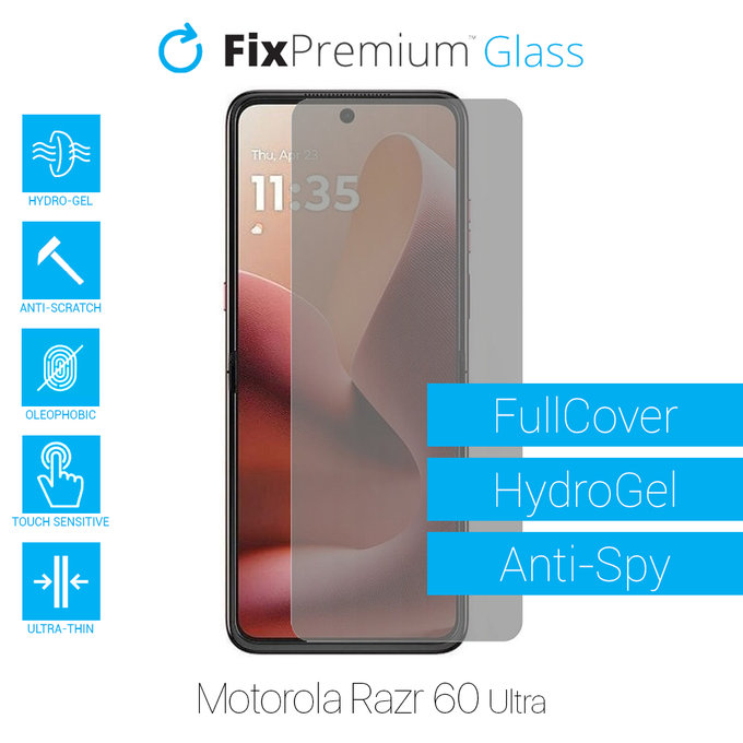 FixPremium HydroGel Anti-Spy - Védőfólia - Motorola Razr 60 Ultra