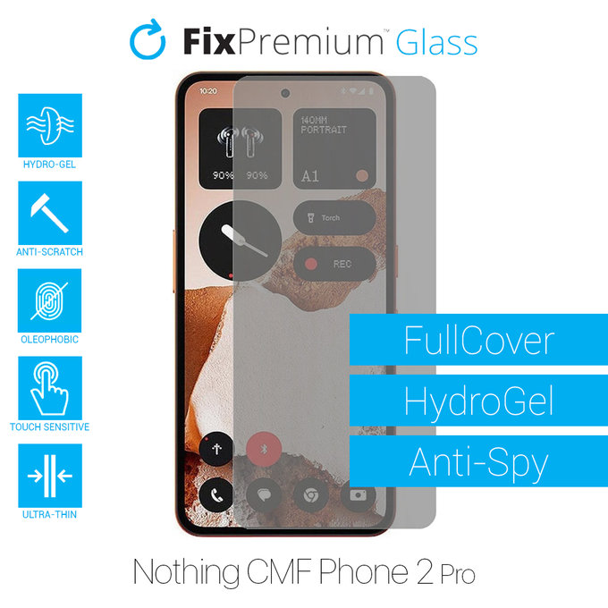 FixPremium HydroGel Anti-Spy - Védőfólia - Nothing CMF Phone 2 Pro