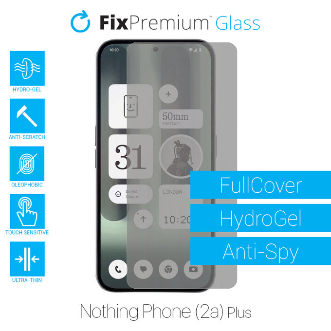 FixPremium HydroGel Anti-Spy - Védőfólia - Nothing Phone (2a) Plus