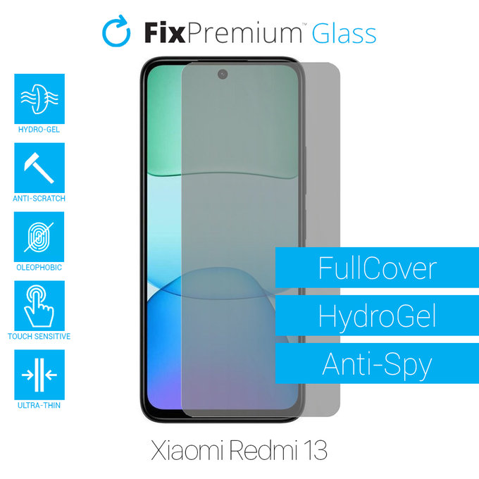 FixPremium HydroGel Anti-Spy - Védőfólia - Xiaomi Redmi 13