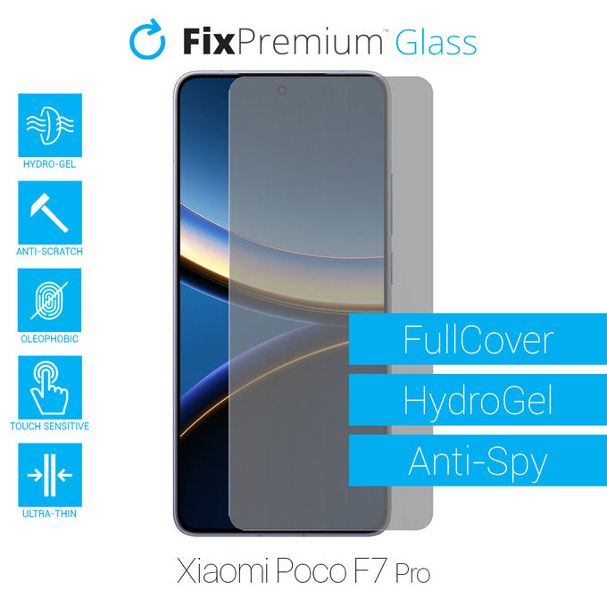 FixPremium HydroGel Anti-Spy - Védőfólia - Xiaomi Poco F7 Pro