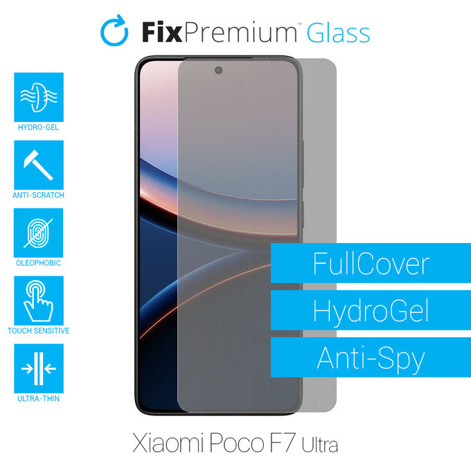 FixPremium HydroGel Anti-Spy - Védőfólia - Xiaomi Poco F7 Ultra