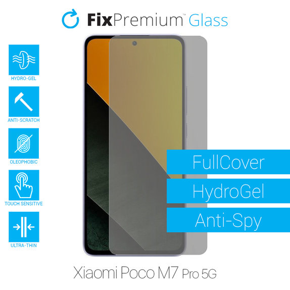 FixPremium HydroGel Anti-Spy - Védőfólia - Xiaomi Poco M7 Pro 5G