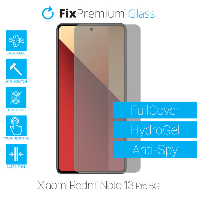 FixPremium HydroGel Anti-Spy - Védőfólia - Xiaomi Redmi Note 13 Pro 5G 2312DRA50C