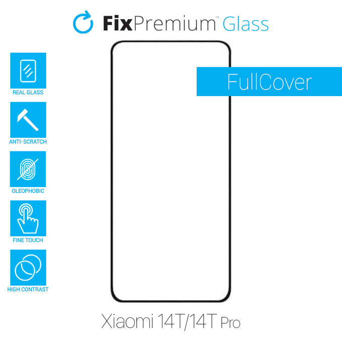 FixPremium FullCover Glass - Edzett üveg - Xiaomi 14T, 14T Pro