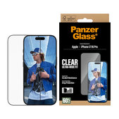 UWF edzett üveg applikátorral iPhone 17/16 Pro, Fekete, PanzerGlass