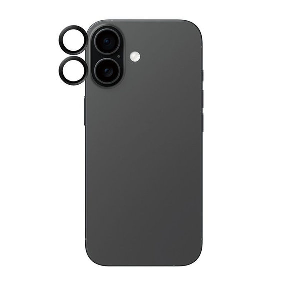 Objektívlencse védő Hoops iPhone 17/16 Plus/16, fekete, PanzerGlass