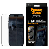 Edzett üveg UWF Stealth Fastfit rendszerrel iPhone 17 Pro készülékhez, Fekete, PanzerGlass