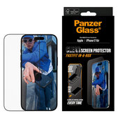 Edzett üveg UWF Fastfit rendszerrel iPhone 17 Air készülékhez, Fekete, PanzerGlass
