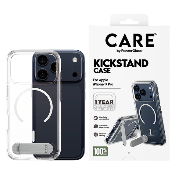 Tok Kickstand iPhone 17 Pro készülékhez, Átlátszó, PanzerGlass