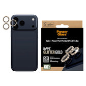 Hoops Kameralencse-védő iPhone 17 Pro Max/17 Pro/16 Pro Max/16 Pro készülékhez, Glitter Gold, PanzerGlass