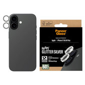Hoops Kameralencse-védő iPhone 17/16 Plus/16 készülékhez, Glitter Silver, PanzerGlass