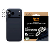 Hoops Kameralencse-védő iPhone 17 Pro Max/17 Pro/16 Pro Max/16 Pro készülékhez, Glitter Silver, PanzerGlass