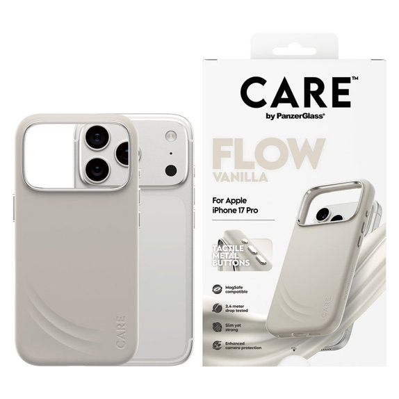 FLOW tok MagSafe támogatással iPhone 17 Pro készülékhez, Vanilla, CARE