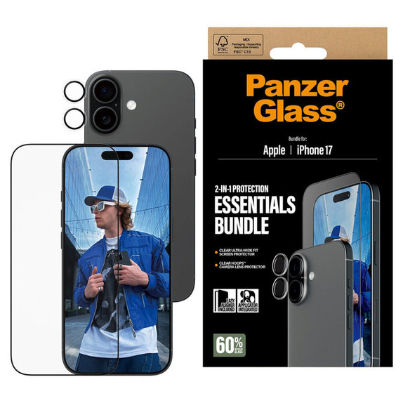 Bundle Essentials 2 az 1-ben iPhone 17 készülékhez, PanzerGlass