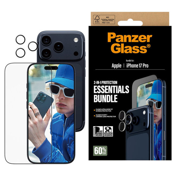 Bundle Essentials 2 az 1-ben iPhone 17 Pro készülékhez, PanzerGlass