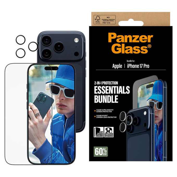 Bundle Essentials 2 az 1-ben iPhone 17 Pro készülékhez, PanzerGlass