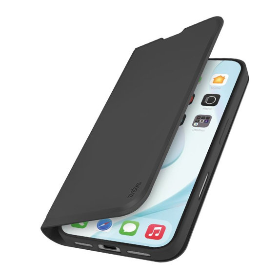 SBS - Book Wallet Smooth tok iPhone 17, fekete