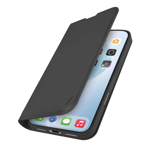 SBS - Book Wallet Smooth tok iPhone 17 Air, fekete