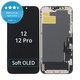 Kijelző Soft OLED iPhone 12, 12 Pro, Érintőüveg kerettel, DIAGNOSTIC