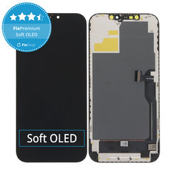 Kijelző Soft OLED iPhone 12 Pro Max - Érintőüveg + Keret, DIAGNOSTIC