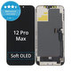 Kijelző Soft OLED iPhone 12 Pro Max, Érintőüveg kerettel, DIAGNOSTIC