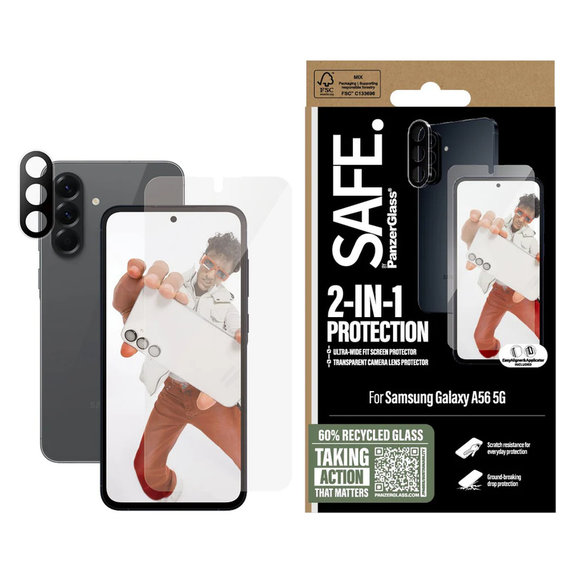 Bundle 2 az 1-ben Samsung Galaxy A56 5G készülékhez, SAFE by PanzerGlass