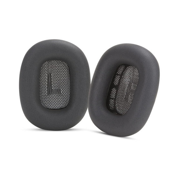 Csere fülpárnák Apple AirPods Max, fejhallgatóhoz, Memóriahab + bőr, Fekete, 1 pár
