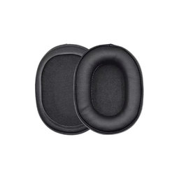 Csere fülpárnák Audio-Technica ATH-MSR7, ATH-M50x fejhallgatóhoz, Memóriahab + Bőr, Fekete, 1 pár