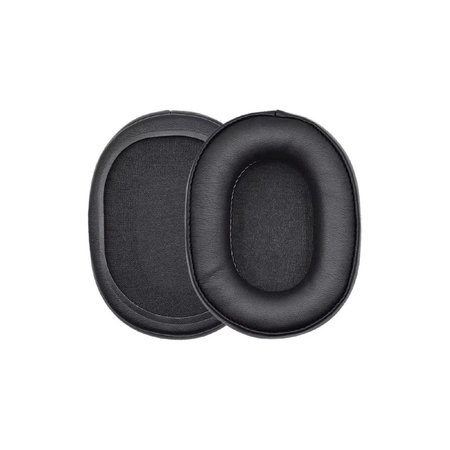 Csere fülpárnák Audio-Technica ATH-MSR7, ATH-M50x fejhallgatóhoz, Memóriahab + Bőr, Fekete, 1 pár