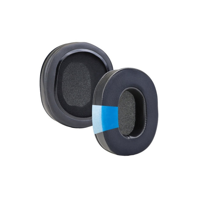 Csere fülpárnák Audio-Technica ATH-M50 fejhallgatóhoz, Szivacs + Bőr, Fekete, Hűtő gél, 1 pár