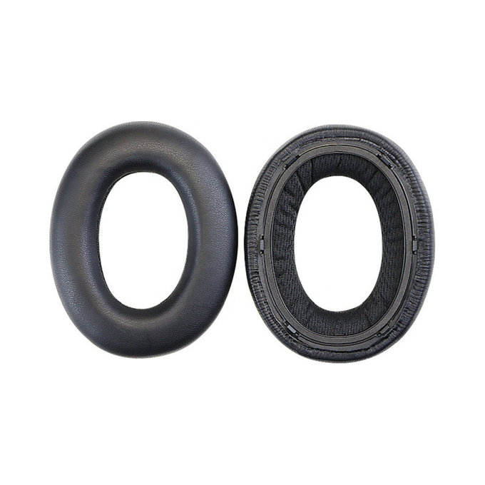 Csere fülpárnák Bowers & Wilkins PX7 fejhallgatóhoz, Memóriahab + PU bőr, Fekete, 1 pár