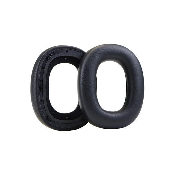 Csere fülpárnák Bowers & Wilkins PX8, PX7S2 fejhallgatóhoz, Memóriahab + PU bőr, Fekete, 1 pár